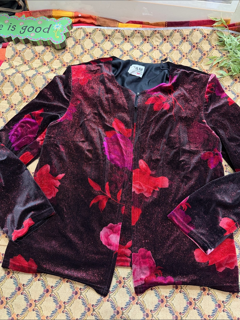 Vintage Red Sparkling cardigan